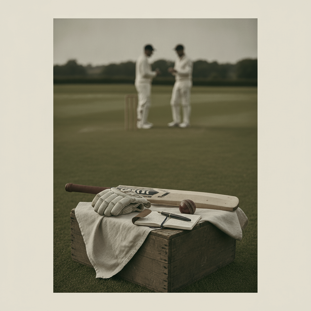 A graded bat on the bench at Wicket Co.